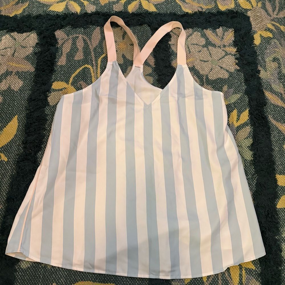 NWOT Negative Supreme in Cloud Stripe Blue/White Baby Pink L